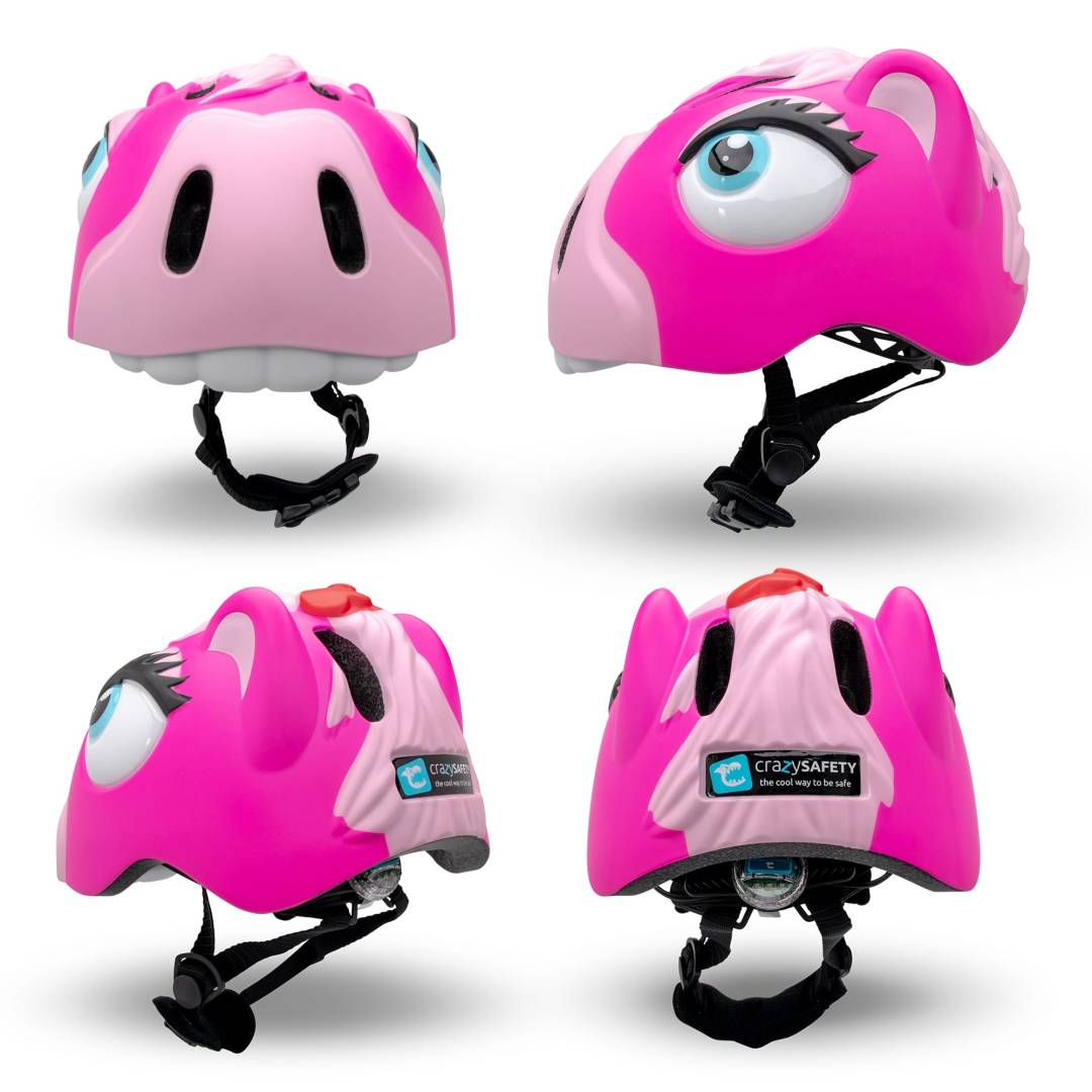 Kinderfahrradhelm | Pink Pony | Crazy Safety | EN1078-zertifiziert