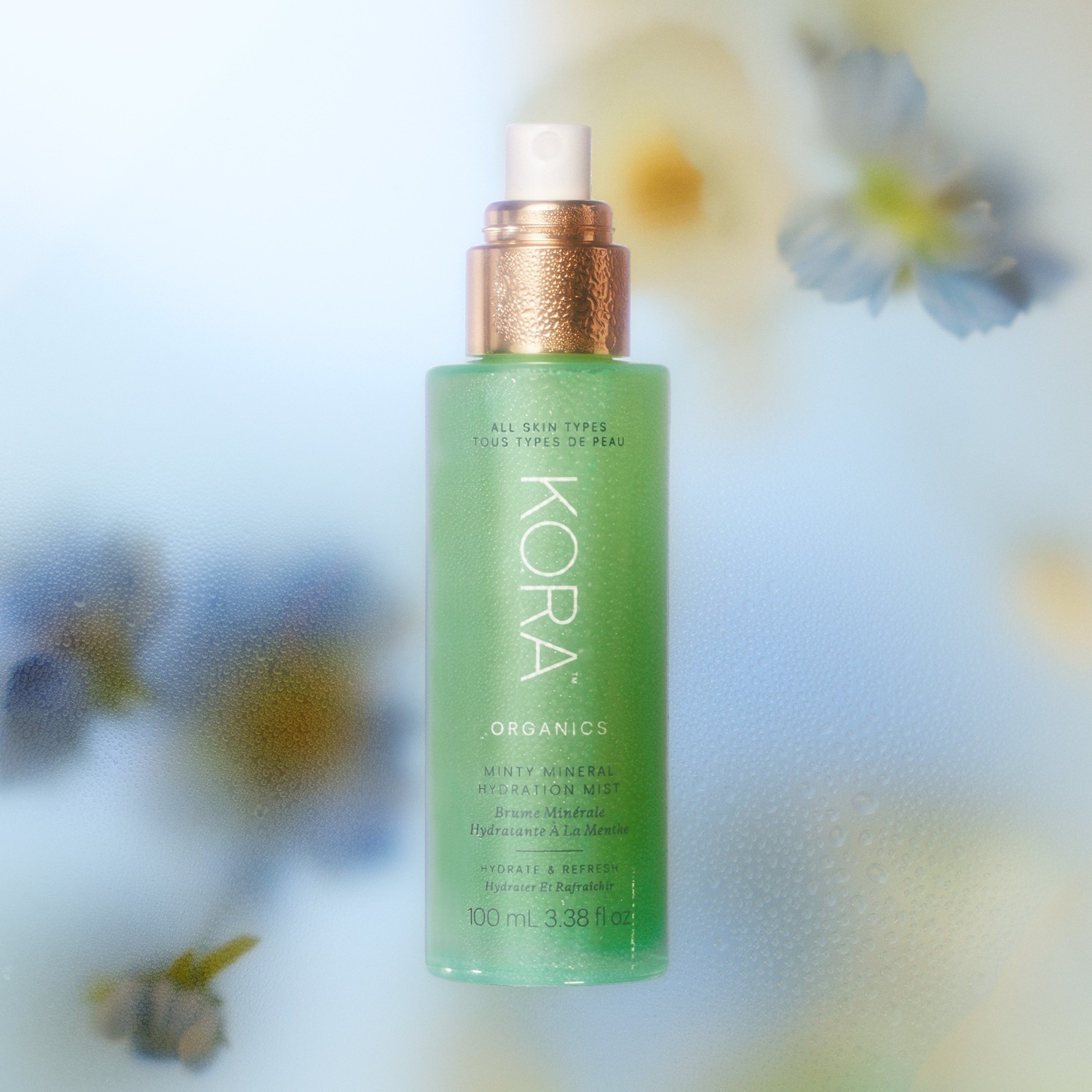 KORA Organics Sprej za lice s mirisom mente i mineralnom hidratantnom maglicom - 100 ml