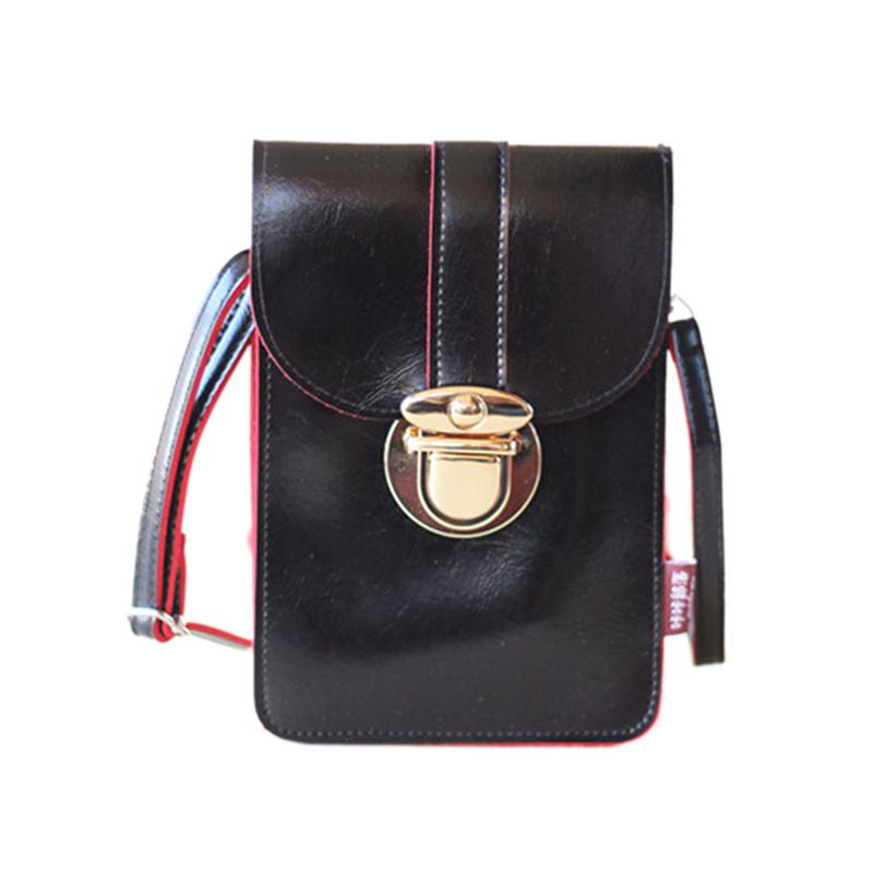 Sacoche élégante pour téléphone portable femme, style simple et estival, dos transparent, mini sac messager, pochette unie pour téléphone portable
