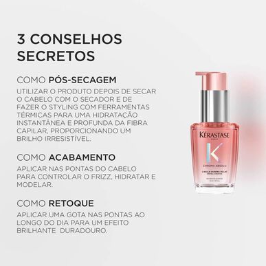 Kérastase Chroma Absolu L'Huile Chroma Éclat hårolja för färgat hår, glans och färg, 30 ml