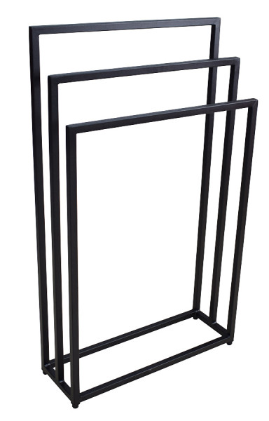 Czarny industrialny stojak na ręczniki 75 cm - Xyero
