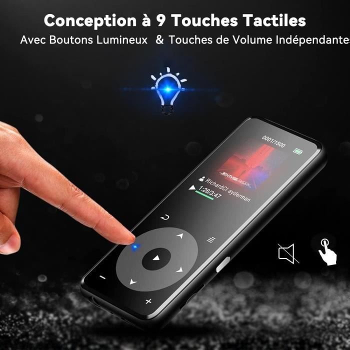Haut-Parleur MP3 - AGPTEK - Bluetooth 4.0 - 8Go - Métal - Écran TFT 1,8''