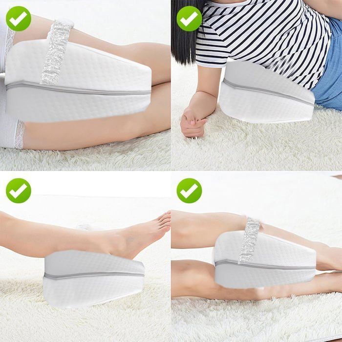 Almohada ortopédica para piernas, almohada entre las piernas para dormir, alivio de la ciática, dolor de piernas