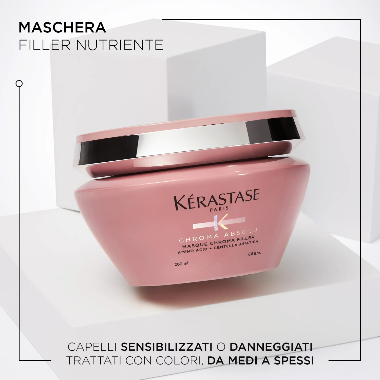 Chroma Absolu Masque Chroma Filler - Maschera Protezione Colore Capelli, Maschera Nutriente Capelli, Maschera Rinforzante Capelli