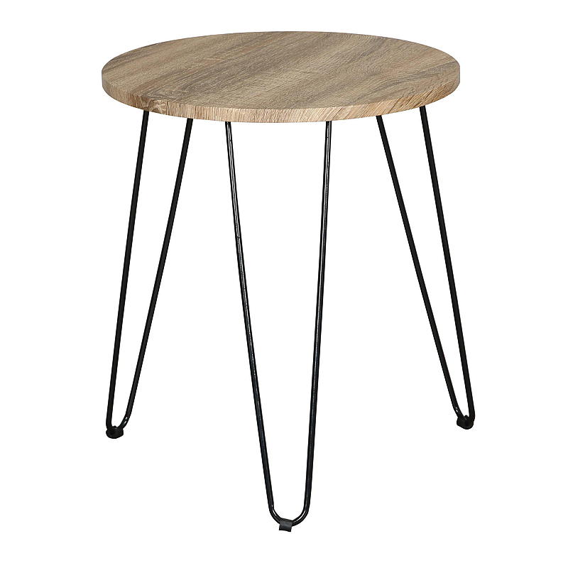 Beistelltisch für Zuhause, ø 40 x 45 cm, Eiche, foliert