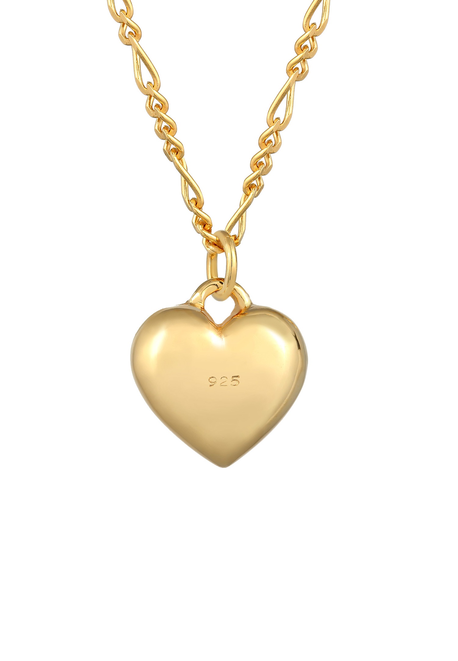 Elli Femmes pendentif cœur amour avec cristaux en argent sterling 925 plaqué or