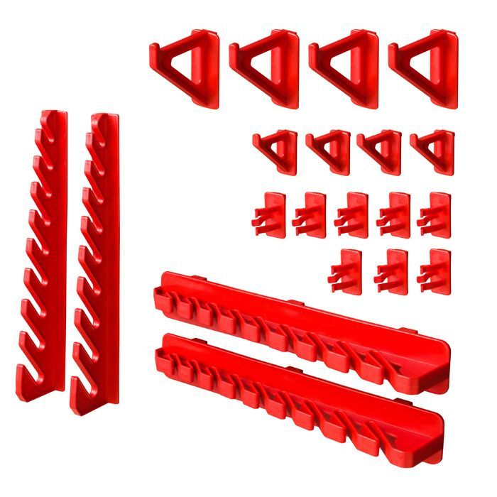 Mur d'établi - BOTLE - 230x78 cm - 84 conteneurs - 8 planches modulaires - Supports inclus