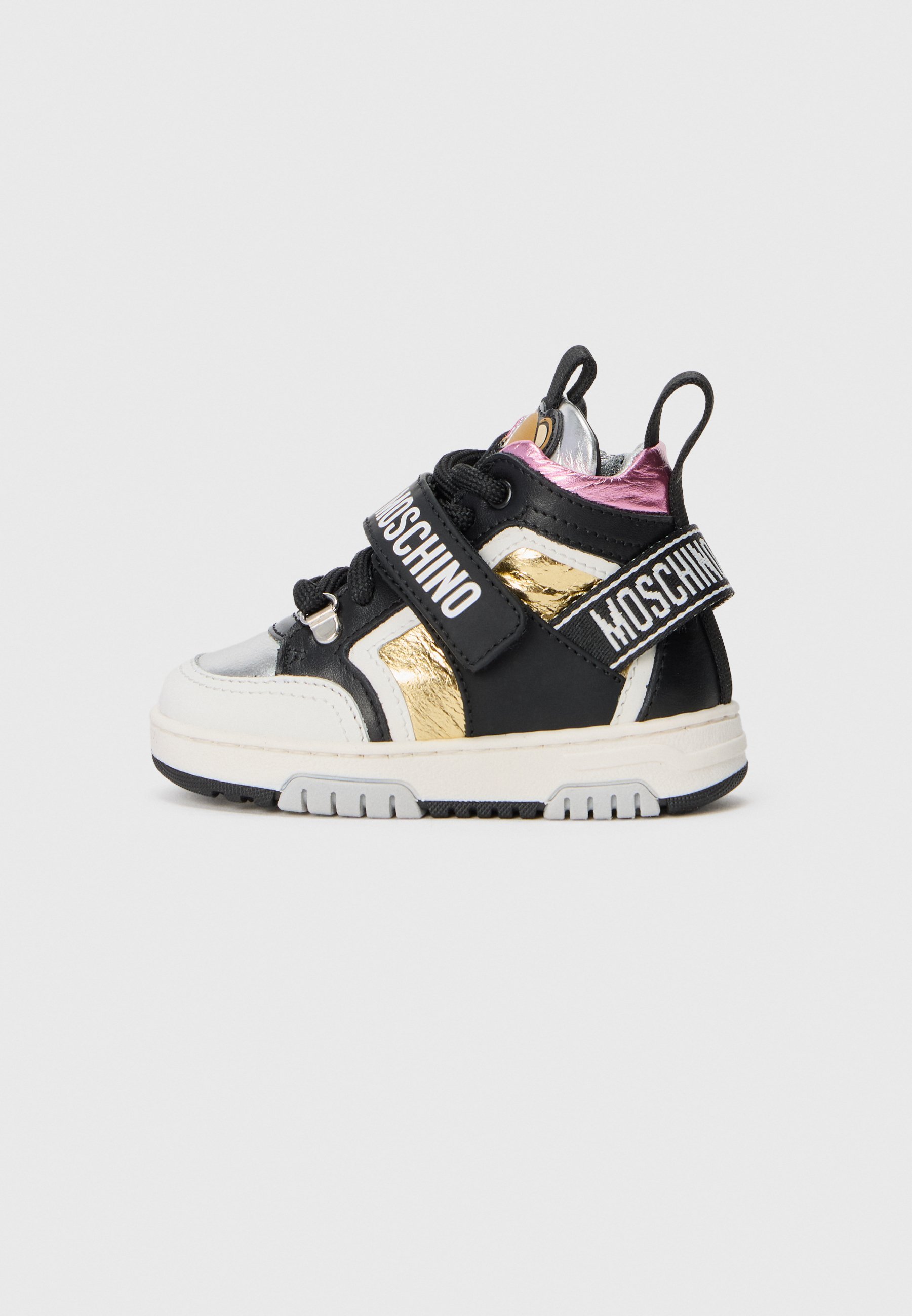 MOSCHINO UNISEX - Hoge sneakers - zwart/goudkleurig/wit/zilverkleurig/roze