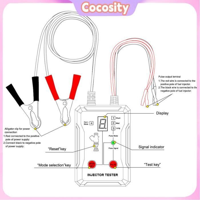 Kit di pulizia per iniettori di carburante Cocosity, tester universale per iniettori di carburante e strumenti per auto, colore arancione.
