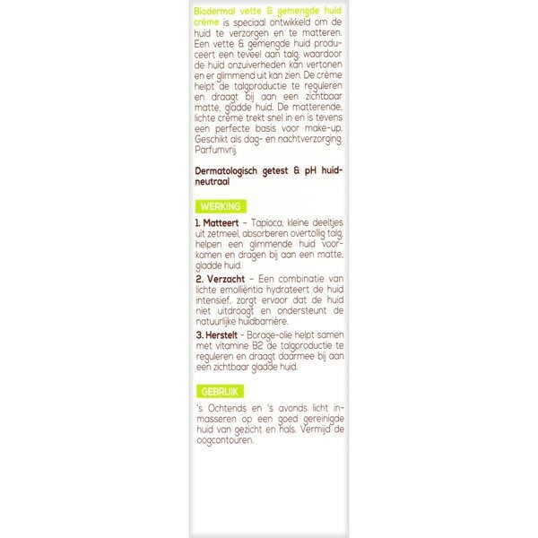 Biodermalna krema za masnu i mješovitu kožu<br>50ml - Masna koža