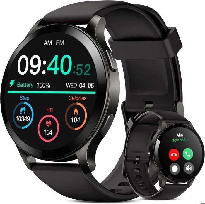 Blackview Montre Connectée Femme Homme avec Répondre/appeler, IP68, Sommeil ,Podomètre, 1.43