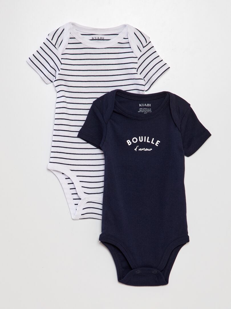 Conjunto de 2 bodys estampados - BLANCO