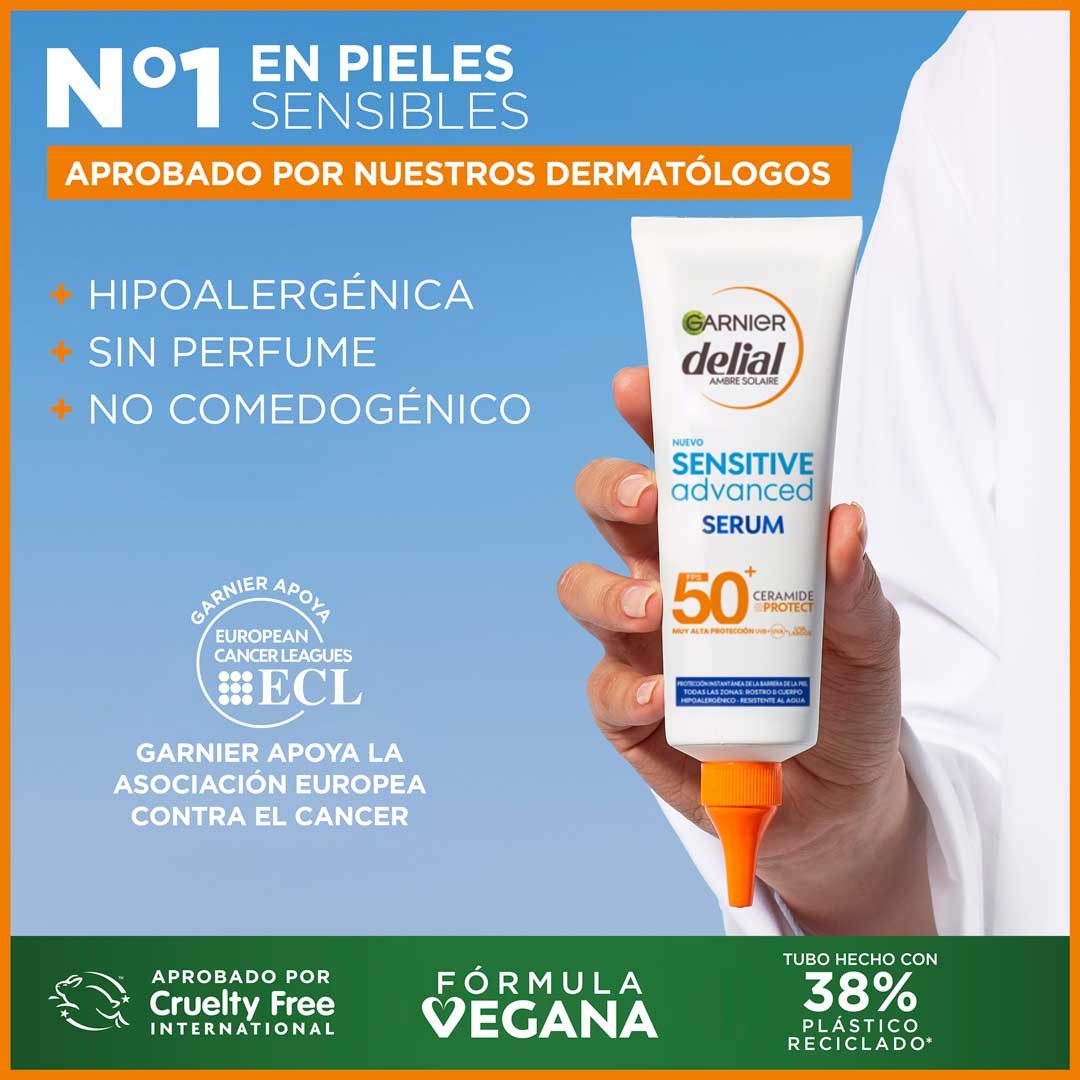 Delial Sensitive Advanced Body Serum SPF 50 ķermeņa aizsardzība