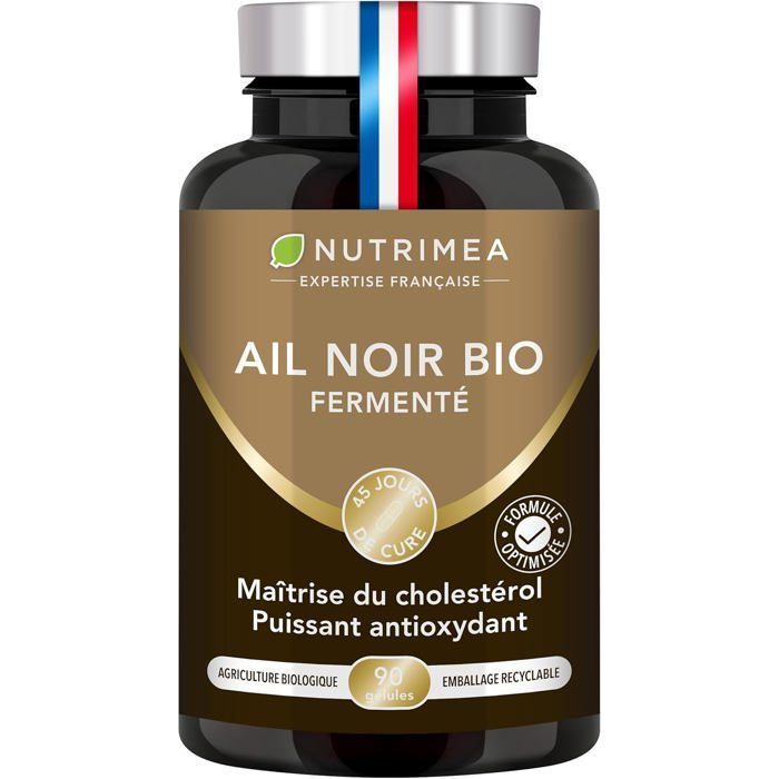 Organic Black Garlic – Blood Circulation & Cholesterol - 90 capsules - NUTRIMEA