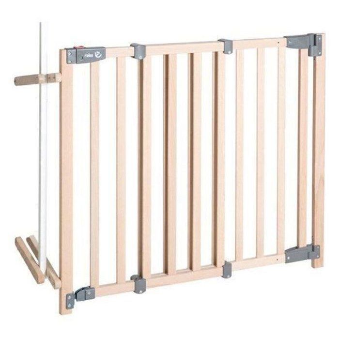 Barrera de seguridad infantil Safety Up para escaleras - ROBA - Ancho de 93,5 a 120,5 cm - Madera natural