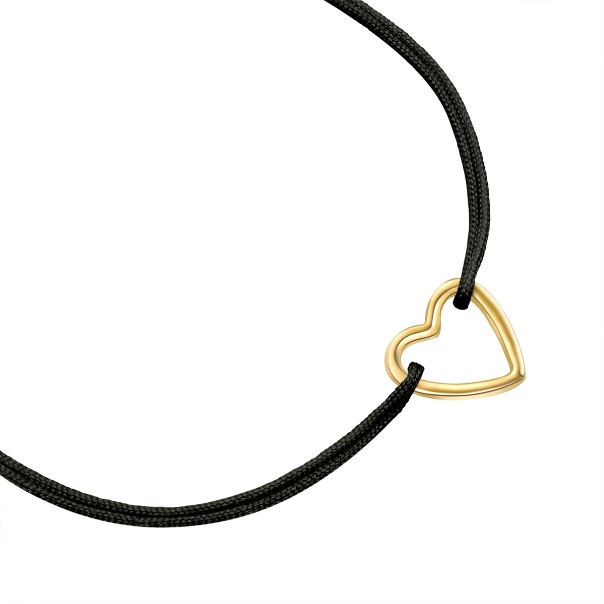 Glanzstücke München Bracelet Náramok so srdcom vyrobený zo striebra v zlatej farbe - 15,0 - 22,0 cm, flexibilne nastaviteľný