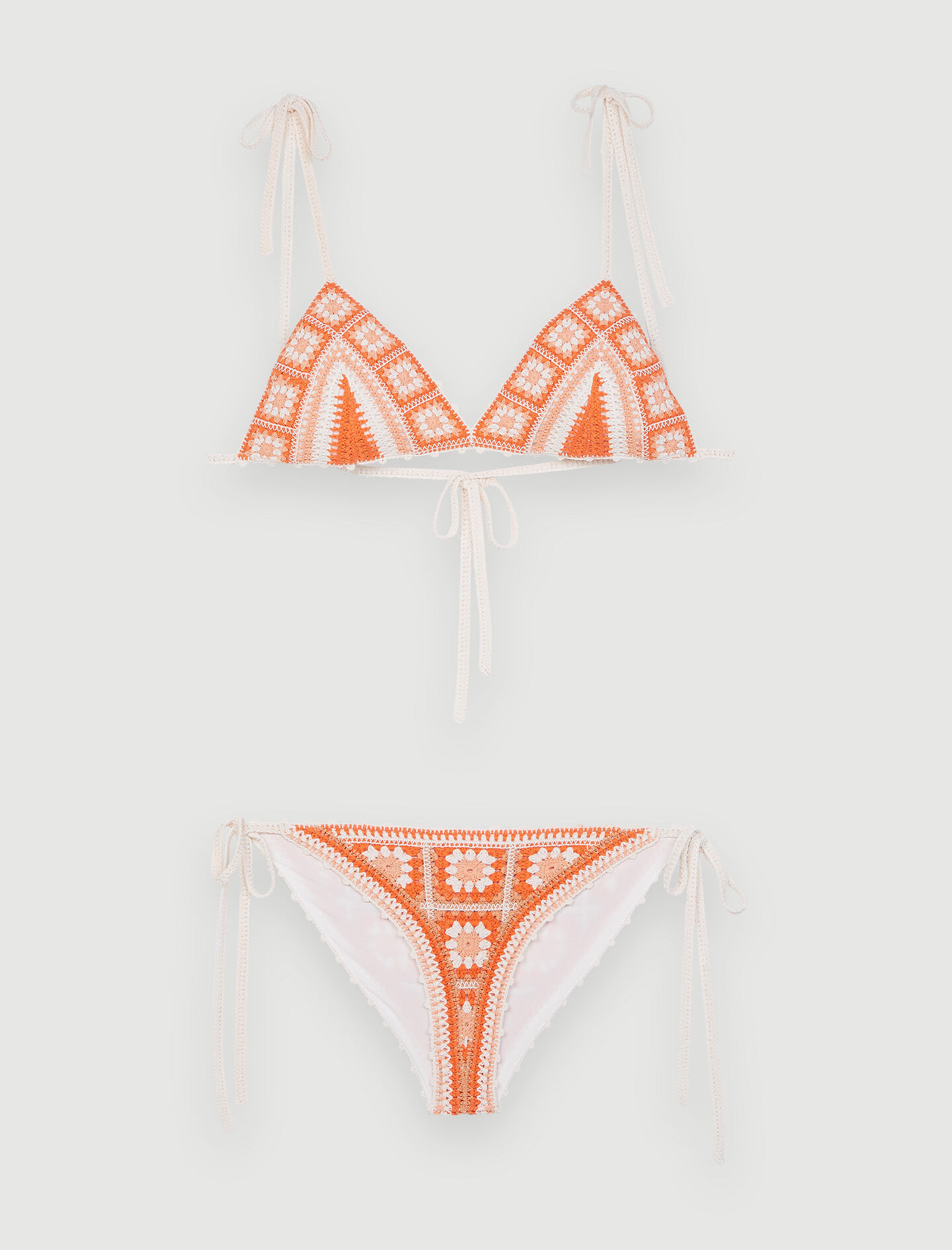 Bikini croșetat - Portocaliu