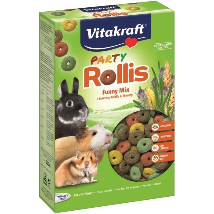 VITAKRAFT Party Rollis - Para roedores - 500 g -
