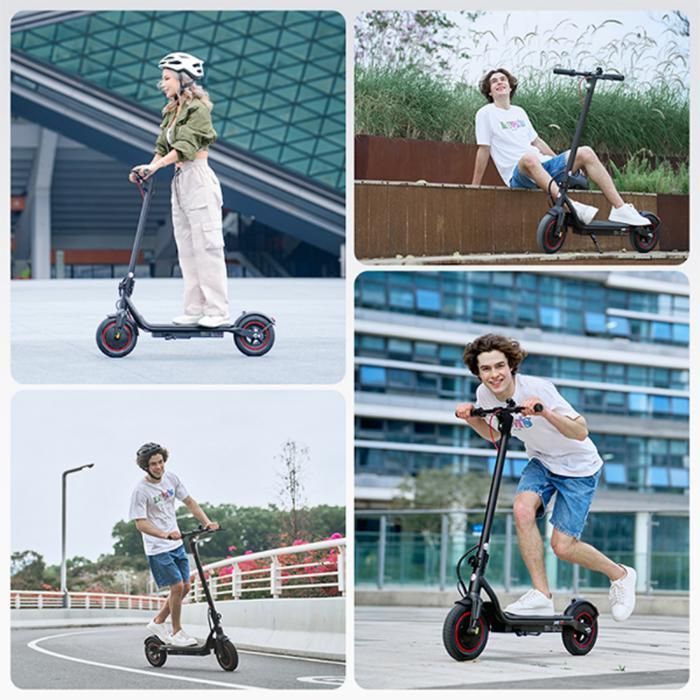 Patinete eléctrico plegable AGILERIDE AS-B3 de 10 pulgadas para adultos, autonomía de 27 a 37 km, batería de 36 V y 10,5 Ah, motor de 500 W.