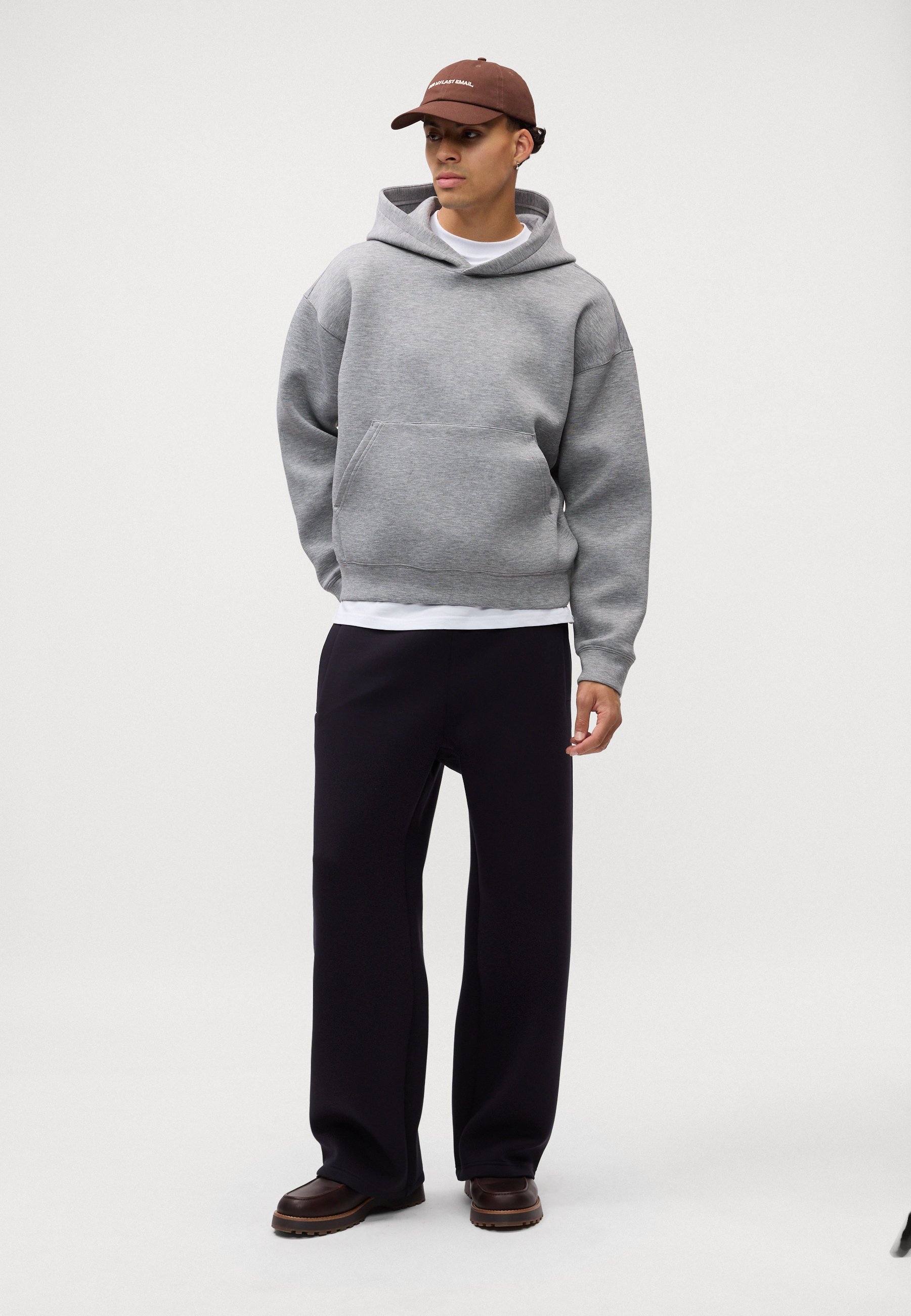 Sweat à capuche SIMON pour la semaine - Gris chiné