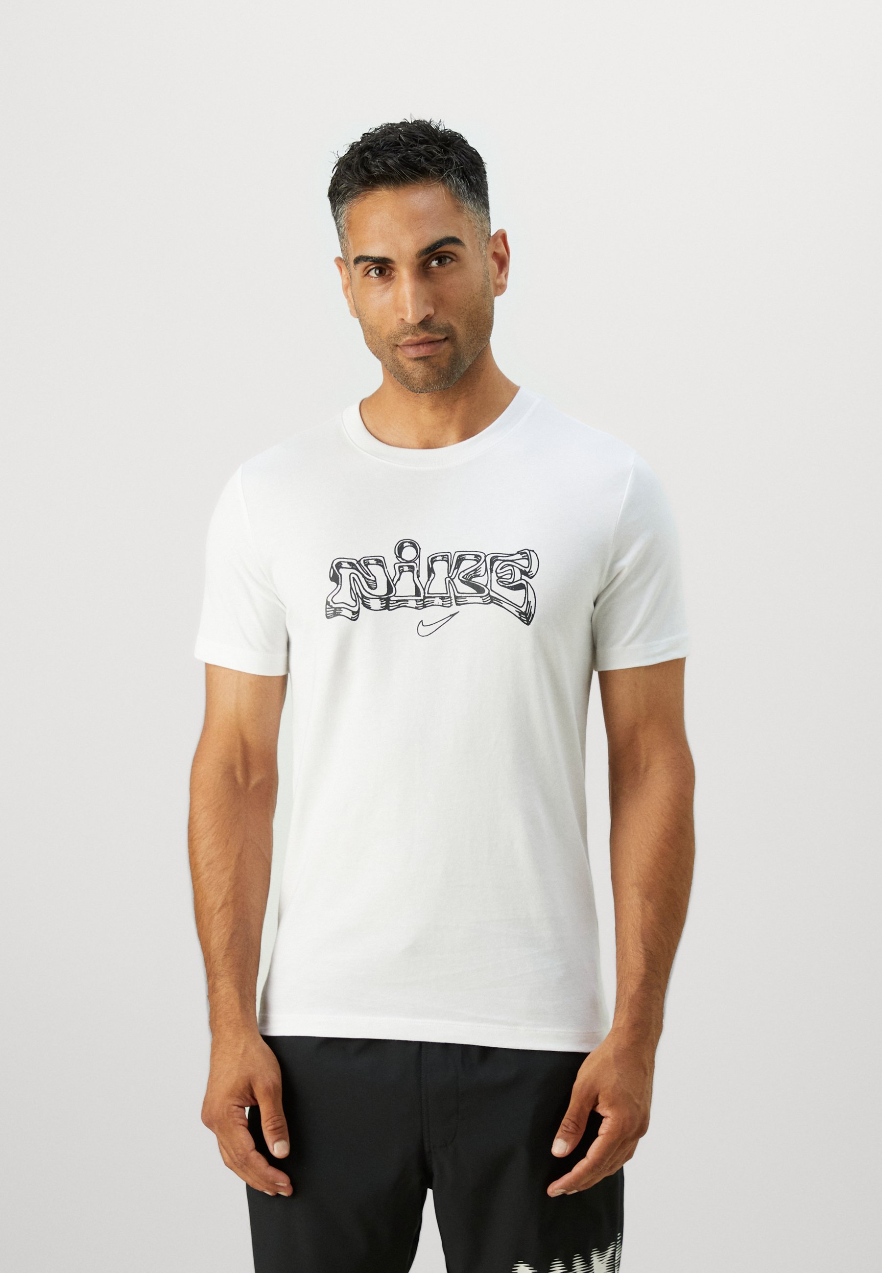 Nike Performance TEE FITNESS - Tričko s potiskem - white/off noir