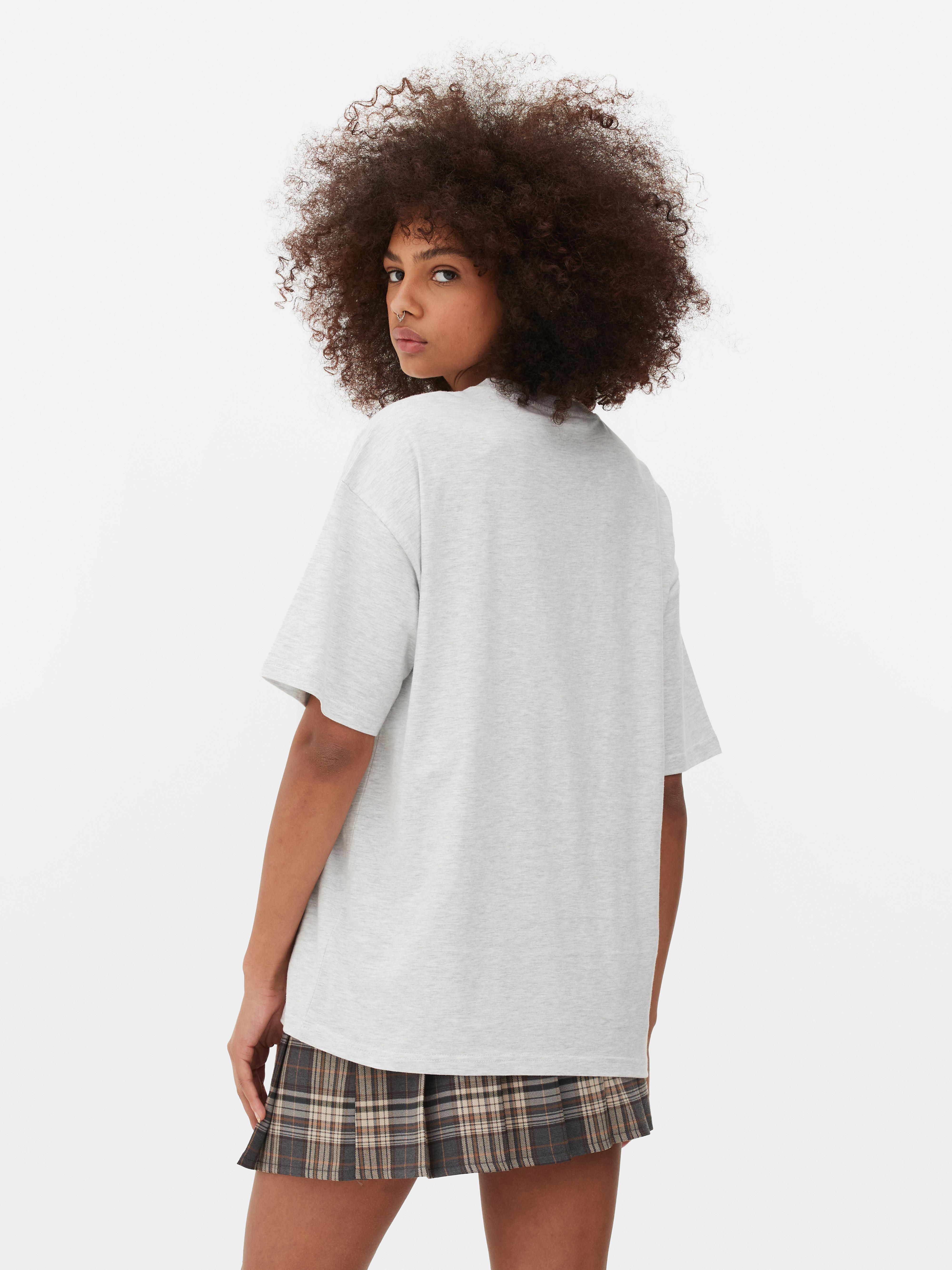 Tricou Harvard cu mânecă scurtă Pregătește-te pentru studii cu acest tricou Harvard supradimensionat cu mânecă scurtă