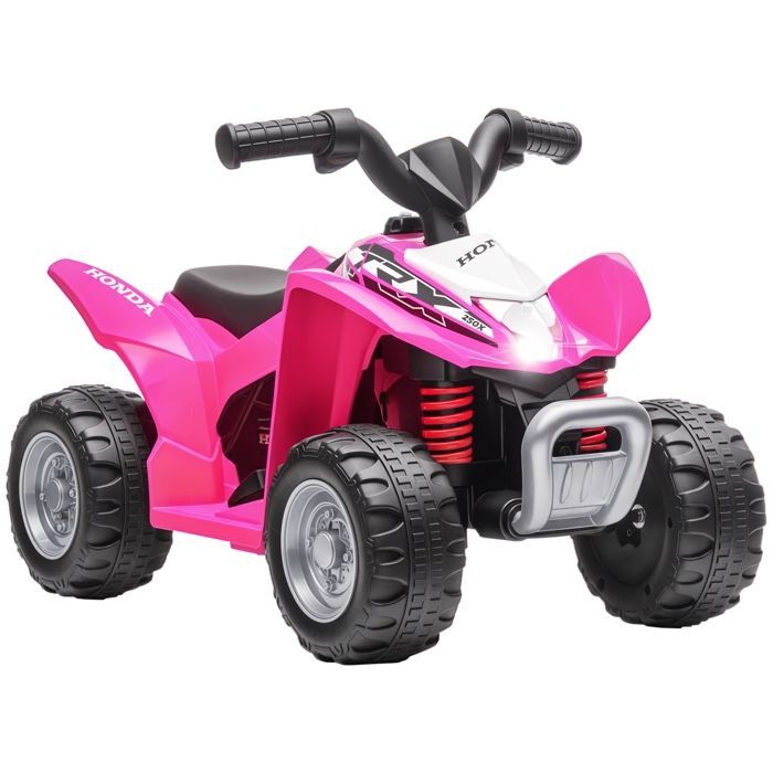 Quad elettrico per bambini - AIYAPLAY - 6V, velocità 2,8 km/h - fari a LED, clacson - manubrio e sella ergonomici, rosa
