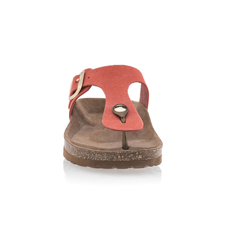 Sandalias naranjas para mujer / Zapatos de punta abierta