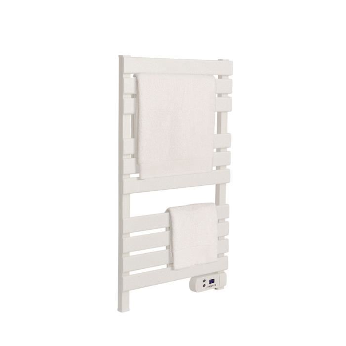 Calentador de toallas eléctrico - Create - 500W - Temporizador de 8 horas - Pantalla LCD - Montaje en pared o suelo