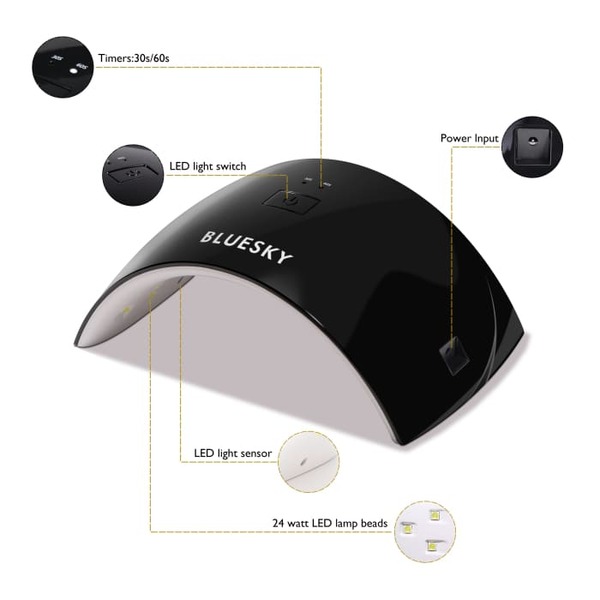 Lámpara de uñas LED y UV profesional Bluesky - 24W