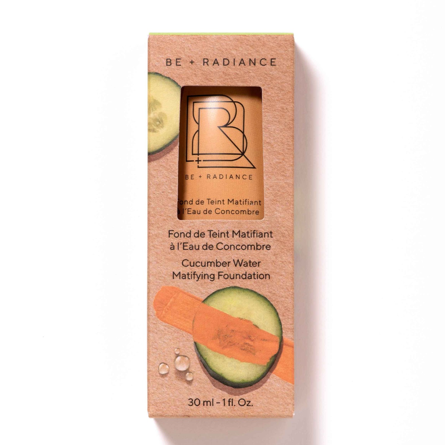 BE + Radiance Fond de Teint Matifiant à l'Eau de Concombre N°08