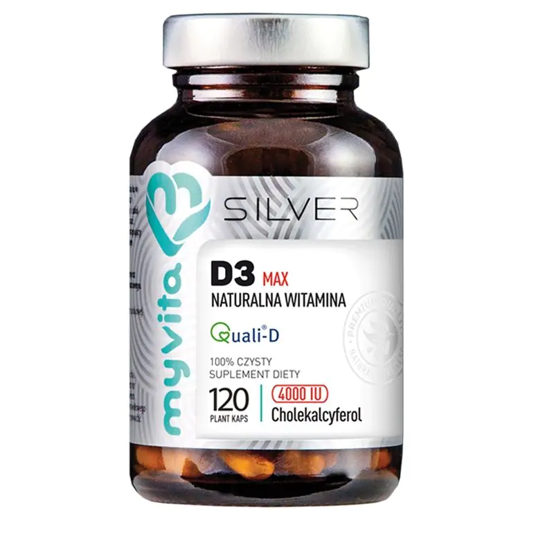 MyVita Silver Naturalna Witamina D3 4000 IU Kapsułki 120 Kapsułek