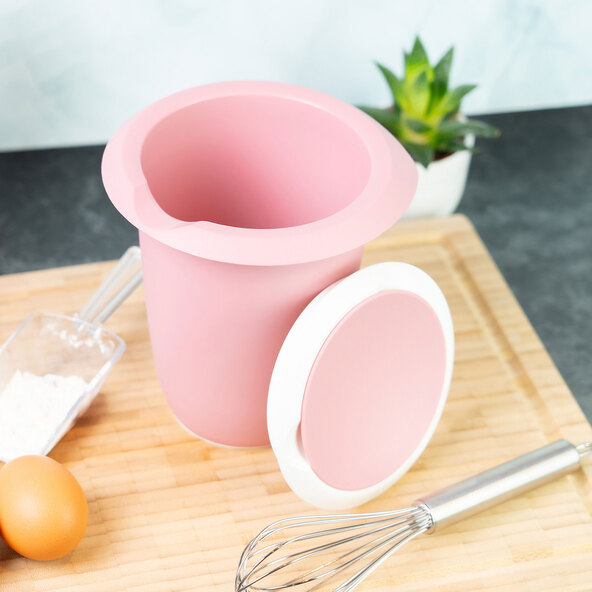 Roze driedelige set met rugpand.