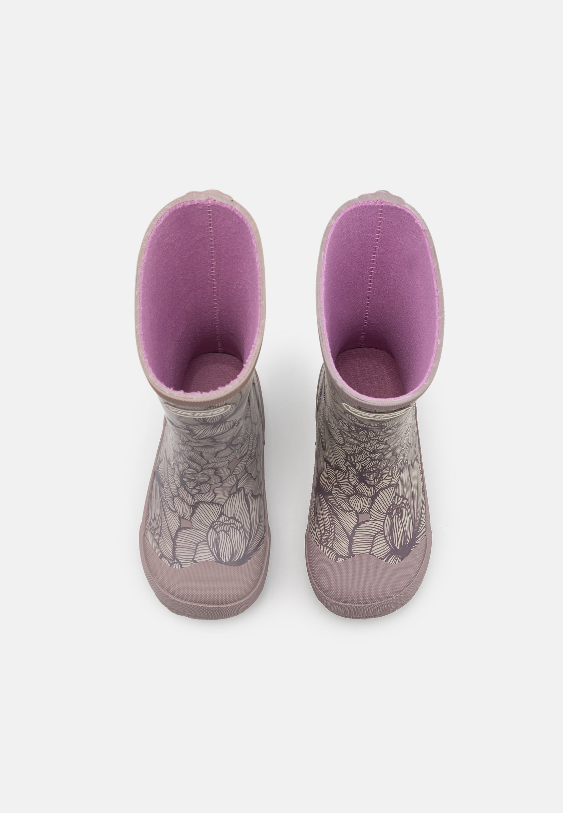 Viking INDIE PRINT UNISEX - Gumicsizma - dusty pink/krém