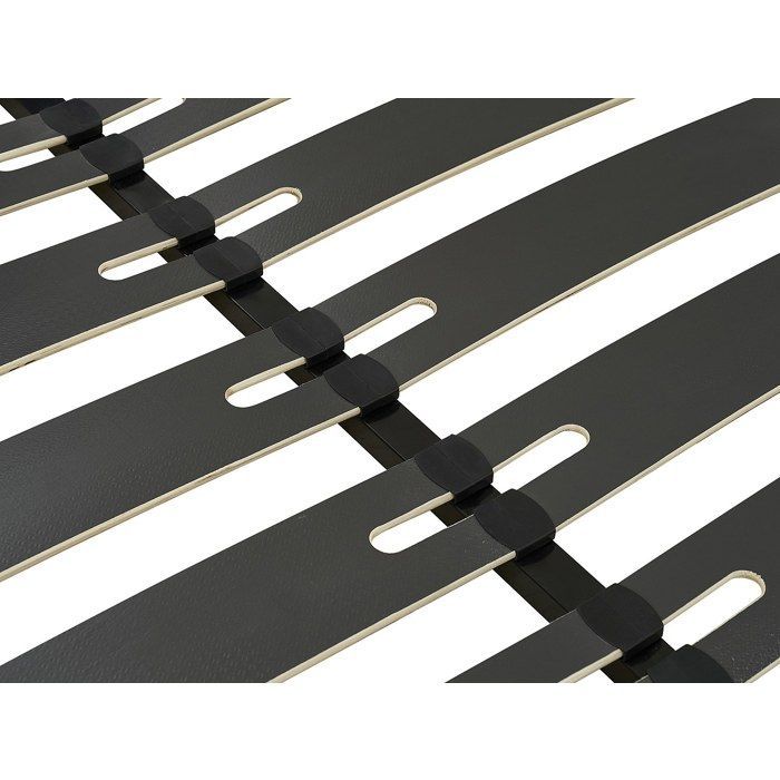 Base de cama de láminas de 140 x 190 cm - 2 x 9 láminas - Antideslizante - Sin patas - Negra - MONTIANO de YSMÉE