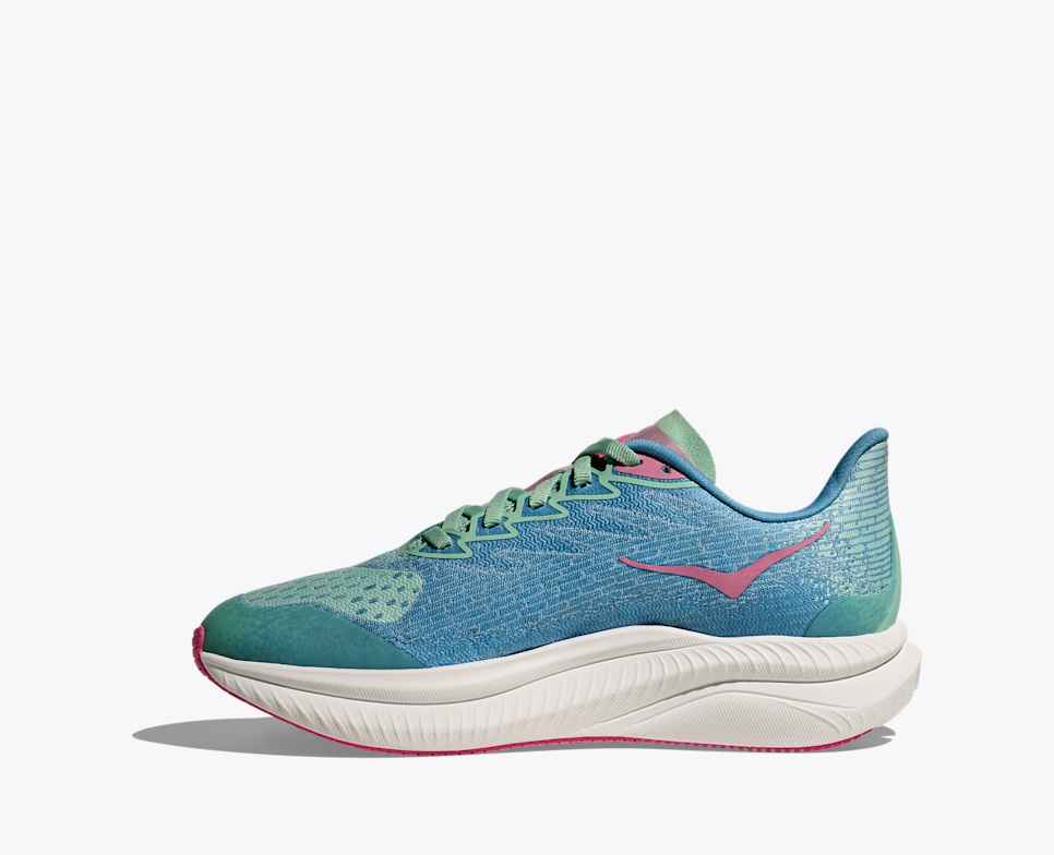 HOKA Mach 6 Jadeite / Alpine Blue