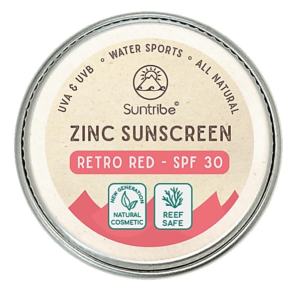 Suntribe Ansikts- og Sport Mineralsolkrem Retro Rød SPF 30 10g