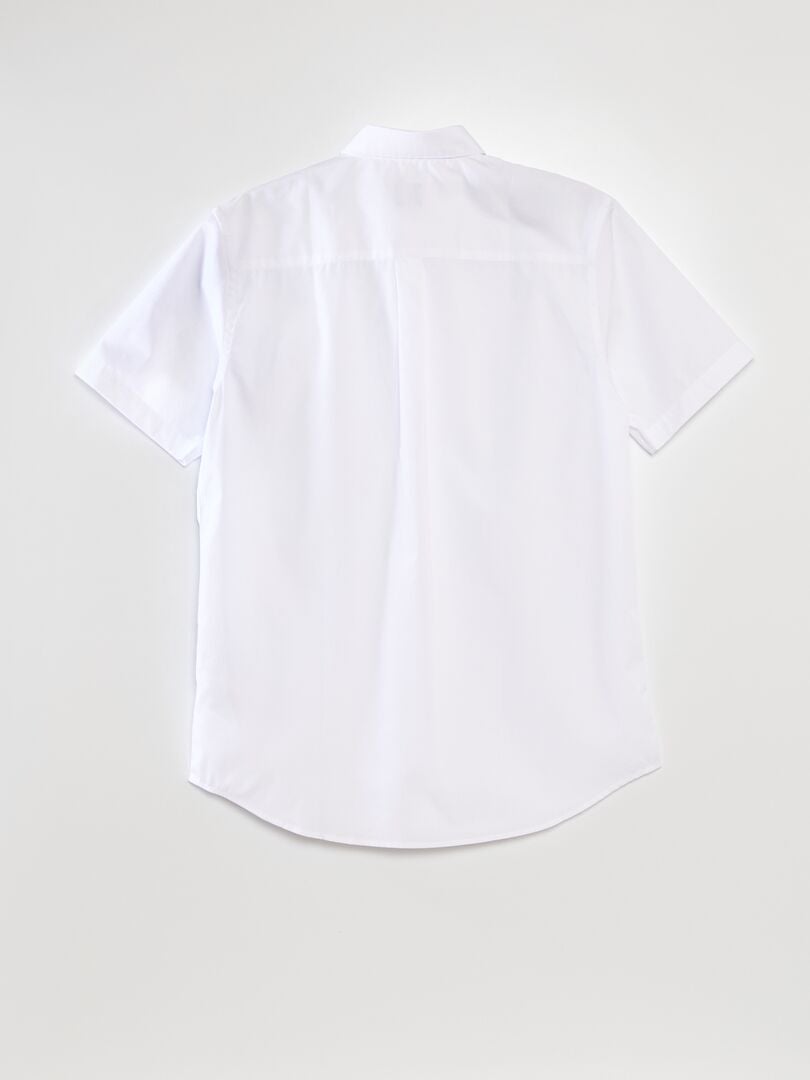 Wit shirt met korte mouwen - wit