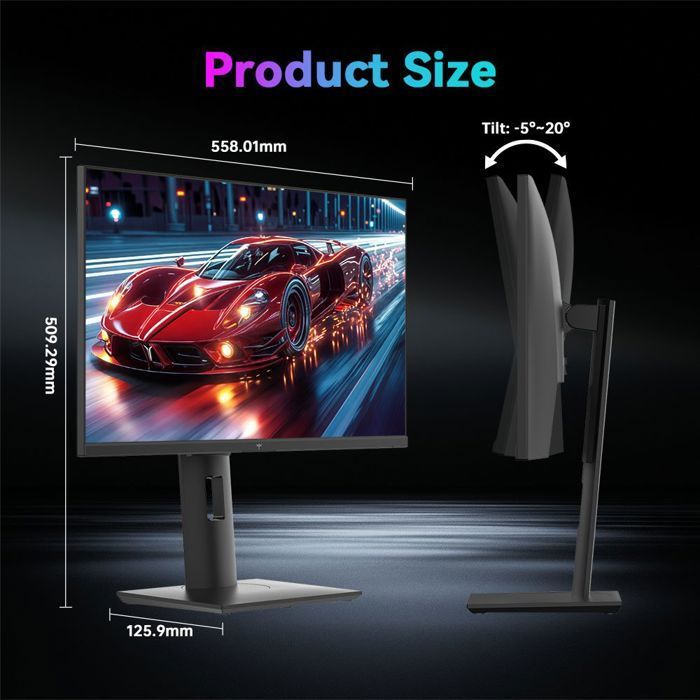 KTC H25X7 Plat 16:9 Hurtig IPS FHD 1920 x 1080 360 Hz Overdrive til 400 Hz