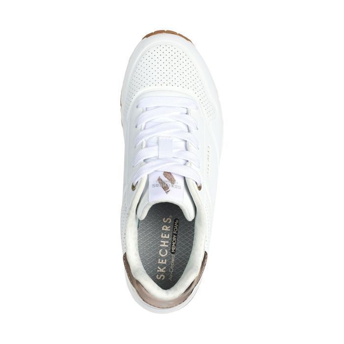 Tênis - SKECHERS - Uno Gen1 - Shimmer Away - Branco - Infantil - Com cadarço