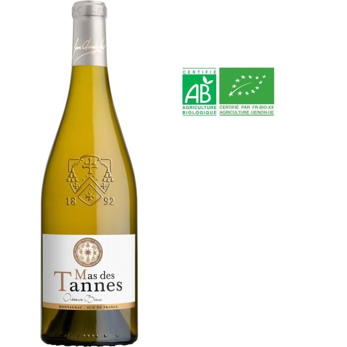 Mas des Tannes Réserve Blanc 2022 Pays d'Oc - Vino Blanco Languedoc - Ecológico