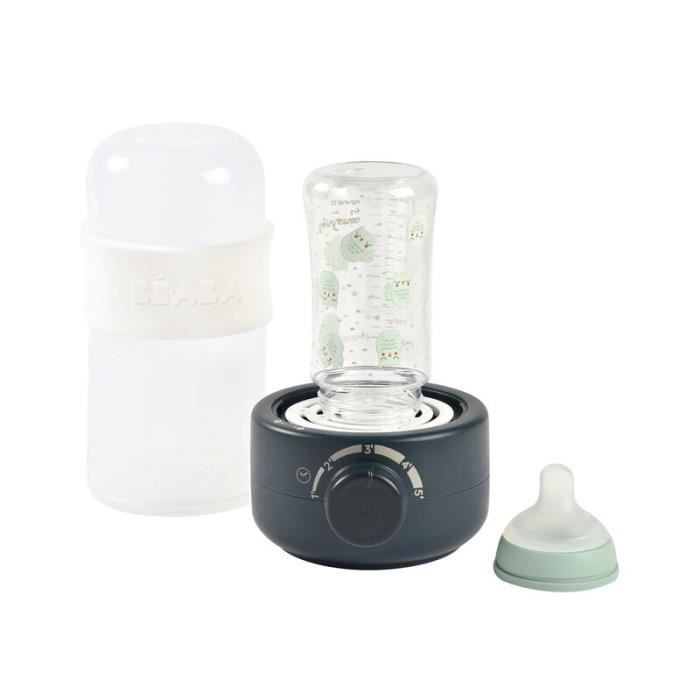 BÉABA - Scaldabiberon/Scaldavivande per biberon - Sterilizzatore per biberon - Scaldallattamento al seno - Vapore delicato - Scaldallattamento al seno - Blu notte