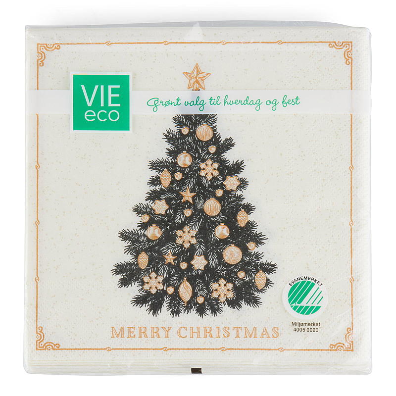 Vie Eco Servetter 20-pack 33x33 cm, julmotiv