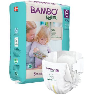 Bambo Nature Pojkar & Flickor 0% Parfym Miljövänliga Babyblöjor Storlek 6 16 kg 20 enheter