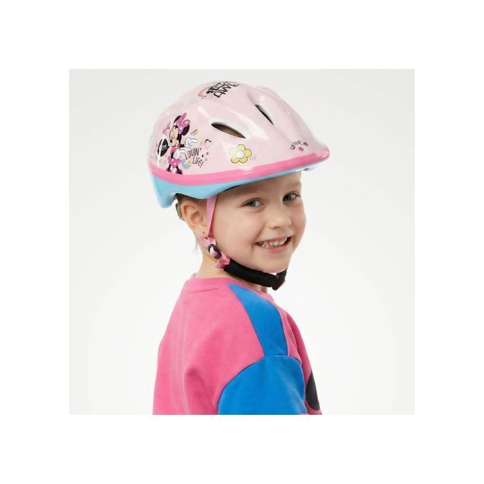 DISNEY Minnie Mouse Casque de vélo sûr pour fille, léger, réglable 52-56 cm