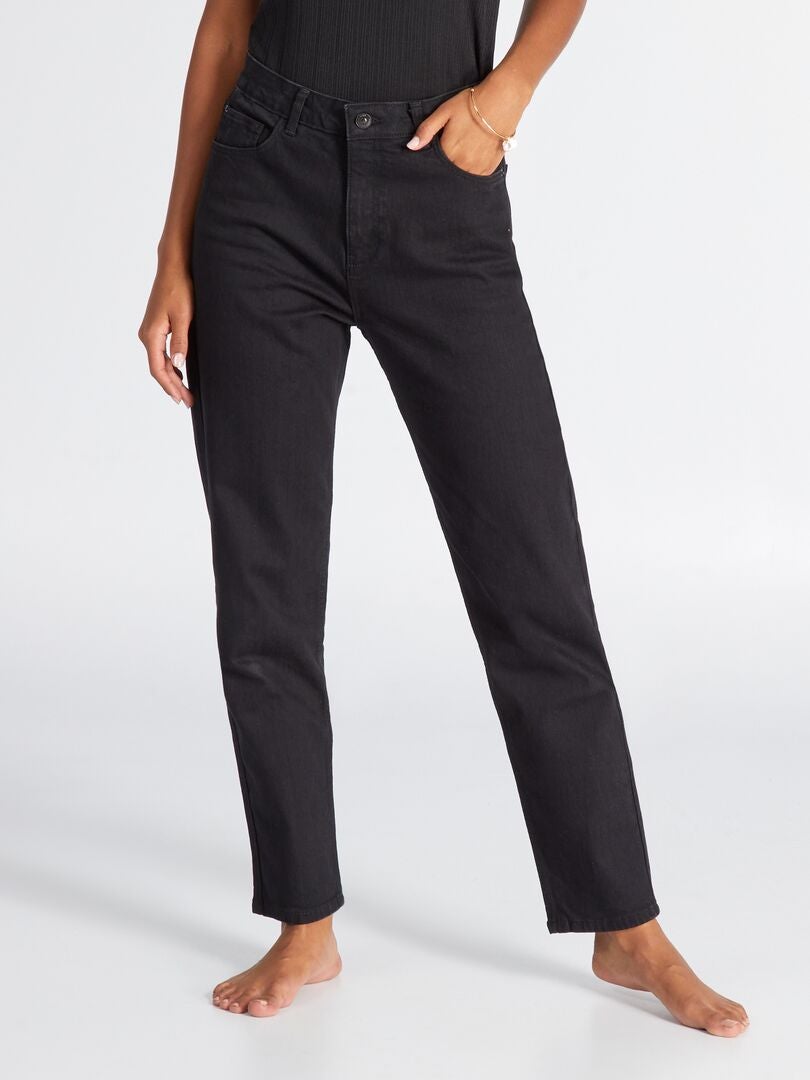 Pantalones vaqueros de corte regular - 32L - NEGRO