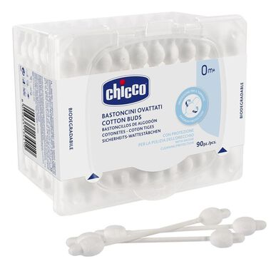 Chicco Baby Moments wattenstaafjes, 90 stuks.