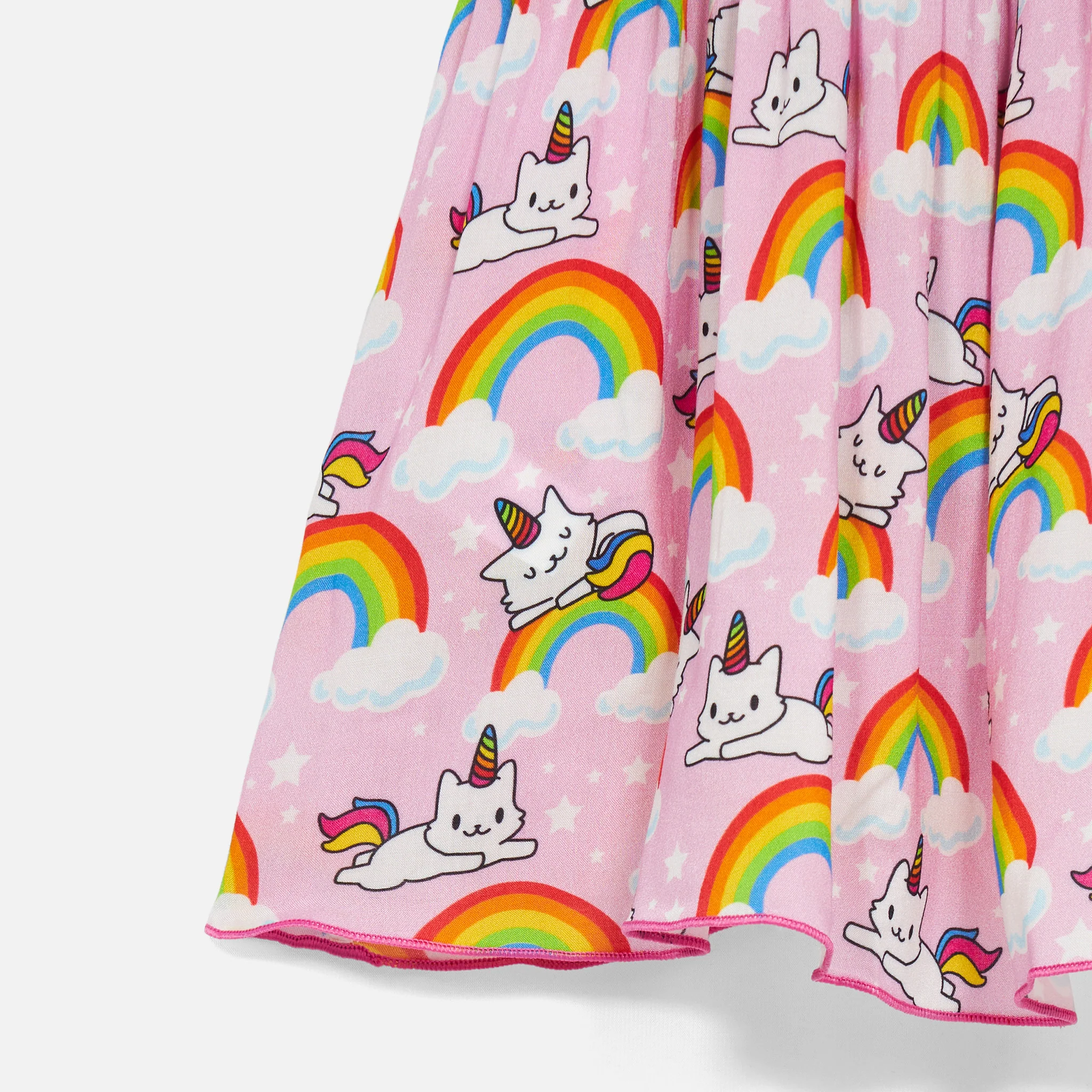 Lola katoenen jurk met eenhoornprint.