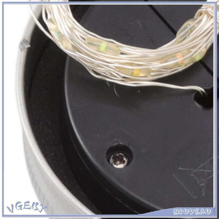 tampas de vasos com energia solar, 20 luzes decorativas LED de luz quente com sensor de luminosidade para decoração externa.