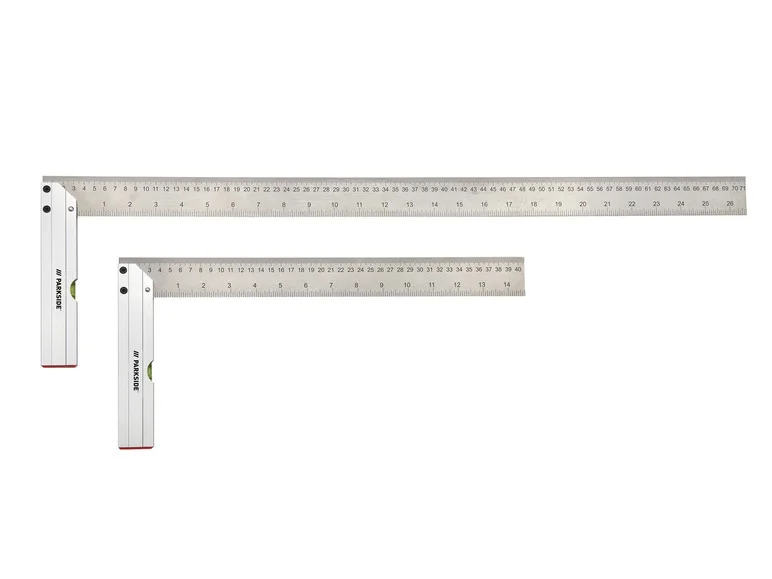 Conjunto de esquadros PARKSIDE®, nível de bolha graduado, esquadro de corte angular